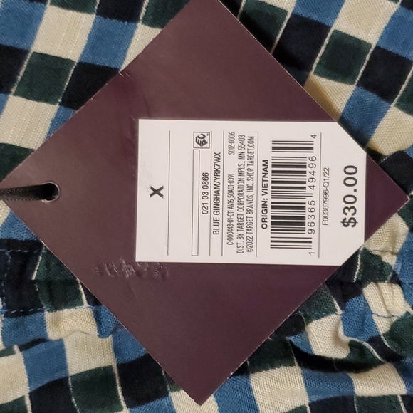 Ava & Viv Women's Plus Size Flutter Short Sleeve Tiered Midi Dress Gingham - Picture 6 of 12